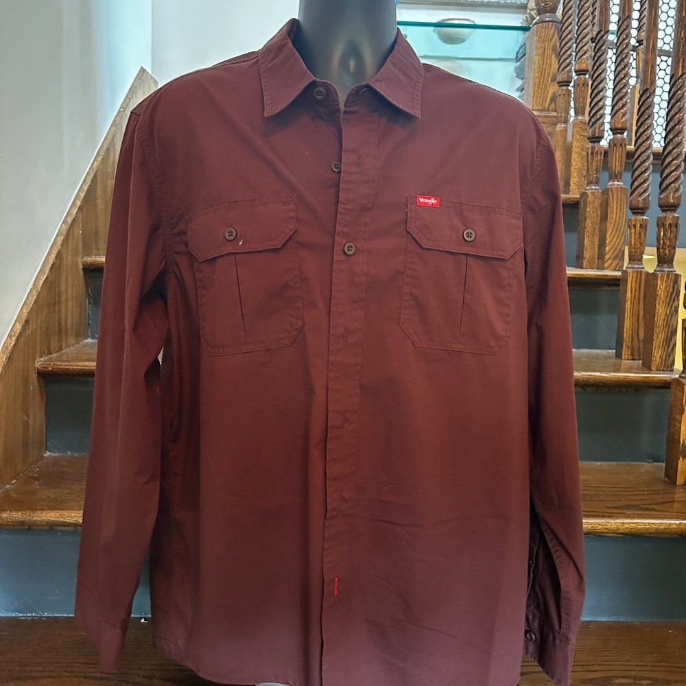 Wrangler  Maroon Button-Up Shirt